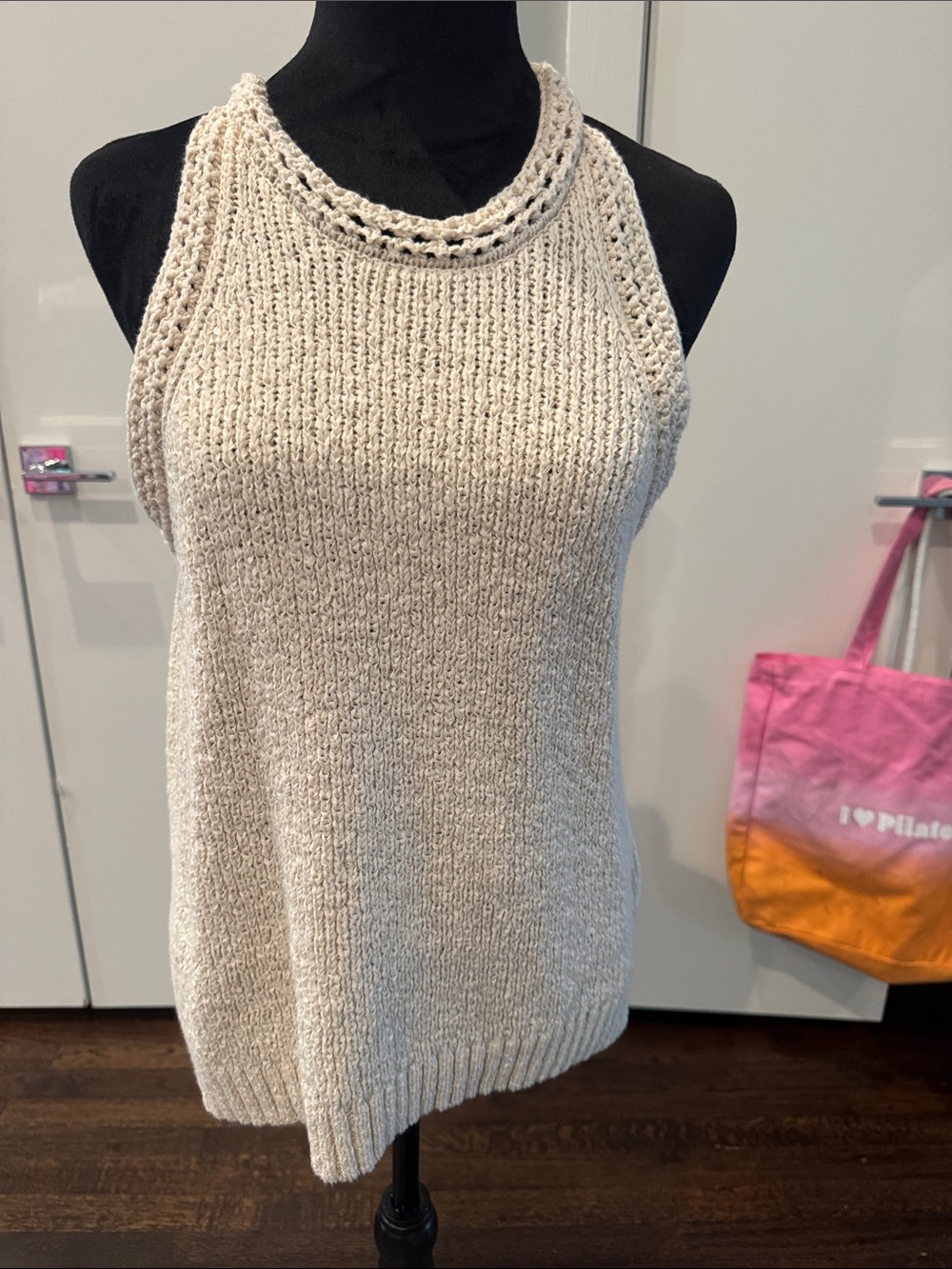 J. Crew Cream Knit Halter Sweater Tank